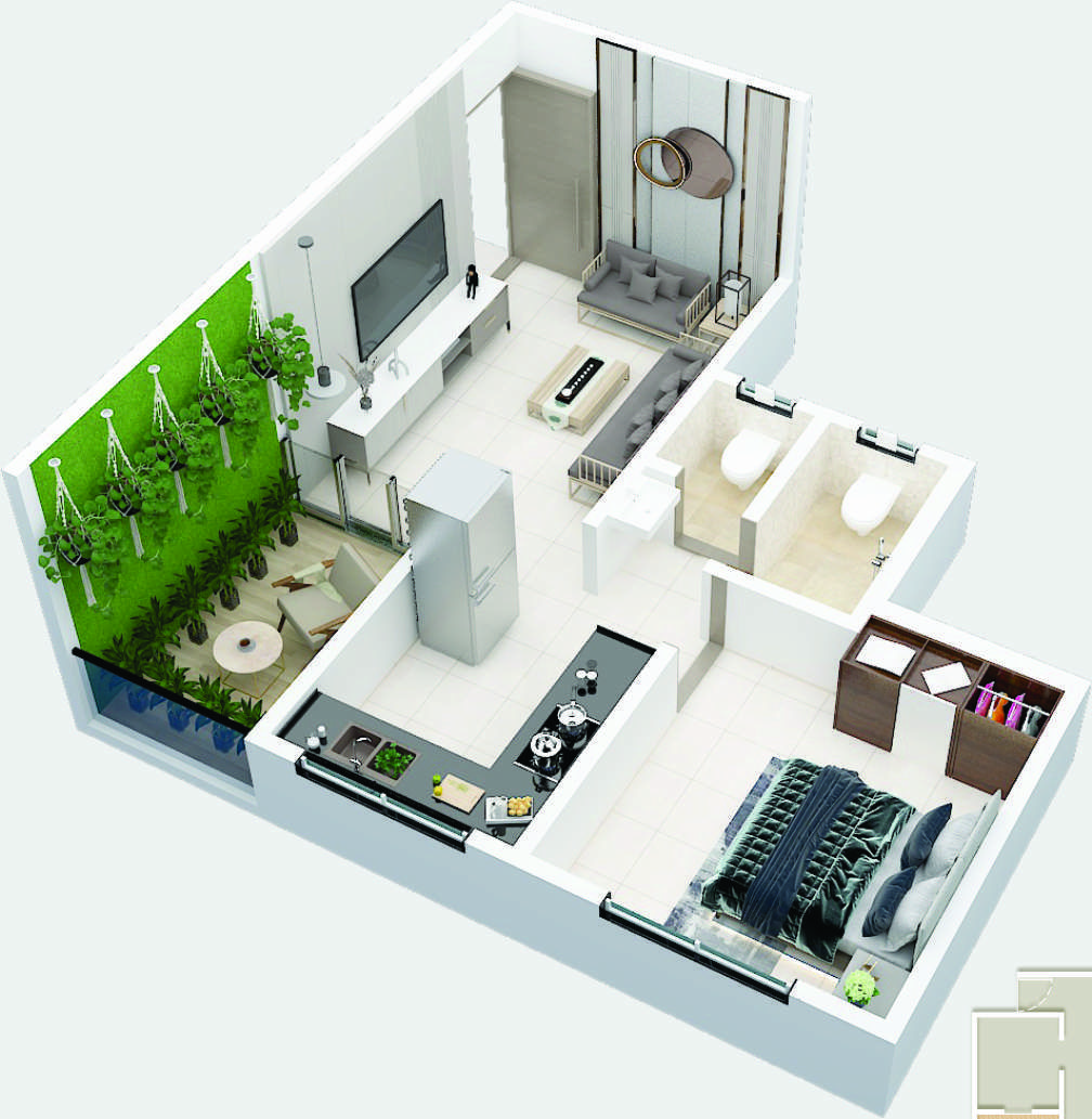 Premium 3 BHK Floor Plan
